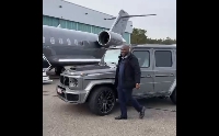 Ibrahim Mahama as he prepares to board his private jet