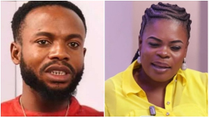 Prophet Roja (L) says Oheneni Adazoa (R) will give birth to twins in 2027