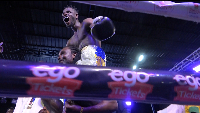 Holy 'Jaw Breaker' after beating Clement Lokko i