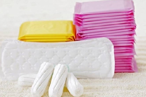 Sanitary pads at display