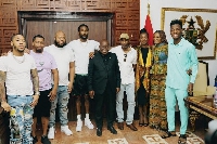 Akufo-Addo meets Meek Mill and his team