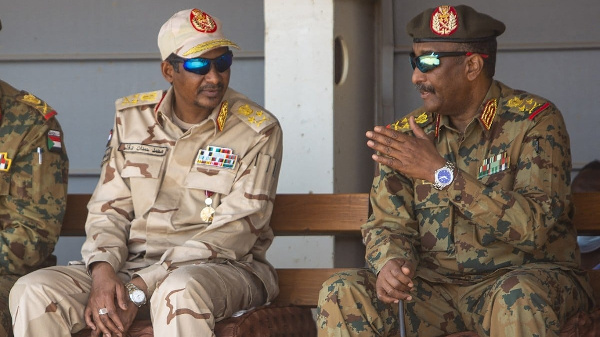 RSF leader Hamdan Dagalo and Sudan army chief Burhan
