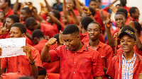 Mfantsipim students celebrating their win against Prempeh College