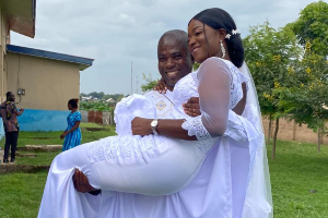 Nana Ama Asantewaa with her husband Kofi Opoku