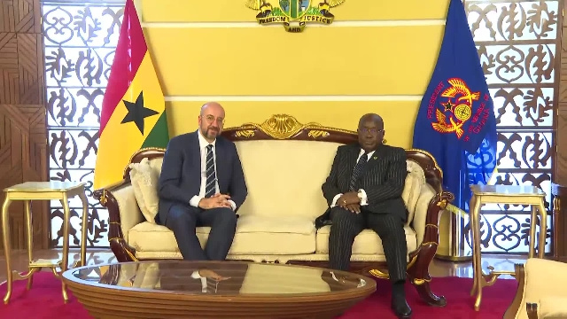 President Nana Addo Dankwa Akufo-Addo with EU President Charles Michel