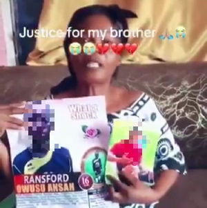 Ransford's mum was seen in the video crying for justice