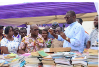 Frank Annoh-Dompreh, speaking during the donation exercise