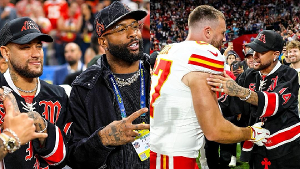 Neymar linked up with Travis and Beckham