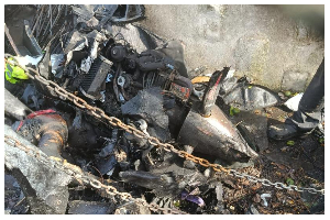 A photo from the scene of the crash