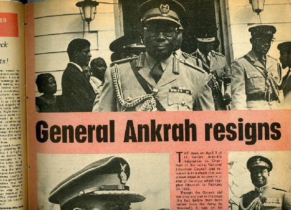 Joseph A. Ankrah resigned from office on April 2, 1969