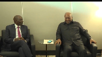 President John Mahama and Kenyan President William Ruto during their bilateral meeting