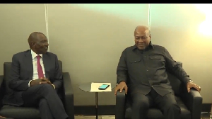 President John Mahama and Kenyan President William Ruto during their bilateral meeting
