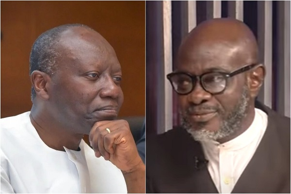 Frank Davies (R) is a lawyer of Ken Ofori-Atta