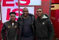 Black Stars head coach Otto Addo was present at the Red Bull Arena to observe Adjetey and Baidoo