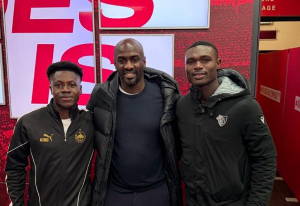 Black Stars head coach Otto Addo was present at the Red Bull Arena to observe Adjetey and Baidoo