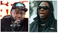 DJ Slim (L) breaks down Stonebwoy (R) point of view