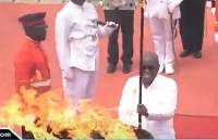President Nana Addo Dankwa Akufo-Addo after the lighting of the perpetual flame for Ghana