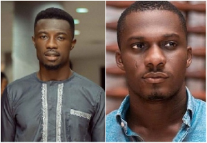 Kwaku Manu (L) and Zionfelix (R) are Ghanaian celebrities Kwaku Manu (L) and Zionfelix (R) are Ghanaian celebrities
