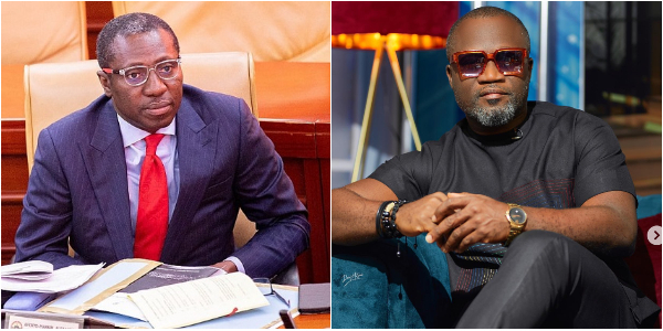 Alexander Afenyo-Markin (L) and Entertainment pundit, Ola Michael (R)