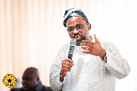 BoG Governor, Dr Johnson Pandit Asiama speaking at the Kwahu Business Forum Governor's Roundtable