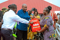President John Mahama presents free primary healthcare kit at CHPS compound