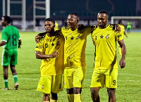 Players celebrating a goal