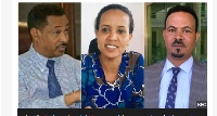 Those fired - Alem Gebrewahid (L), Liya Kassa (C) and Amanuel Assefa (R)