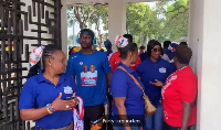 NPP supporters at Parliament