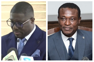 Cephas Boyuo (L) is the lawyer and Special Prosecutor Kissi Agyebeng (L)