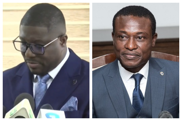 Cephas Boyuo (L) is the lawyer and Special Prosecutor Kissi Agyebeng (L)
