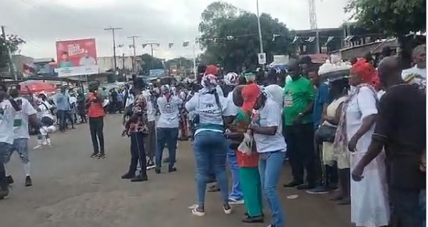 NDC supporters at Komkompe