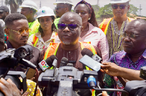 Vincent Asamoah Oppong speaking to the media
