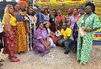 A group photo of the women at the event
