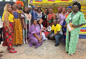 A group photo of the women at the event
