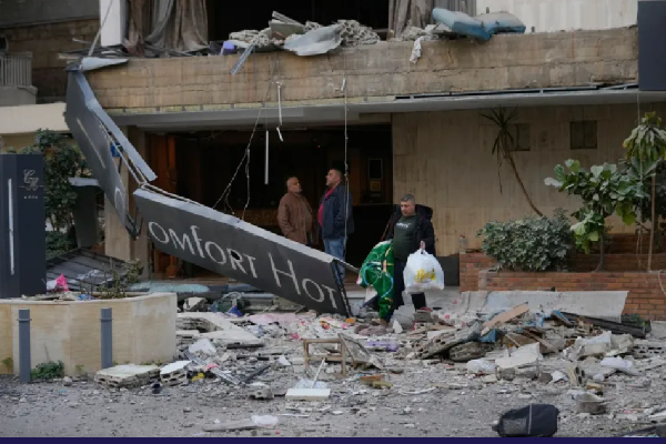 The Comfort Hotel in Beirut's eastern suburb was hit by an Israeli strike