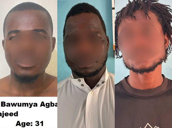 The three suspects are in police custody