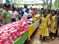 he NGO as part of celebrating the day, presented sanitary pads to the school girls