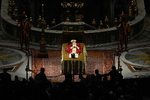 Remains of the late Pope lies in state for final respects