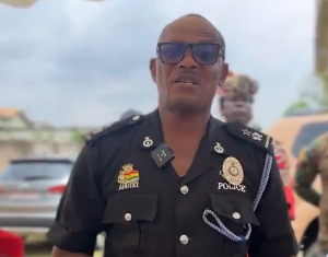 Vincent Adotey is the Teshie District Police Commander