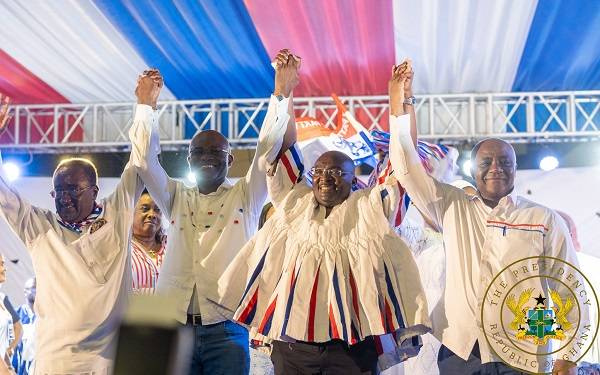 The four candidates of the NPP poll that elected Dr Bawumia as flagbearer