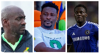 Black Stars coach Otto Addo and legendary footballers Asamoah Gyan and Michael Essien