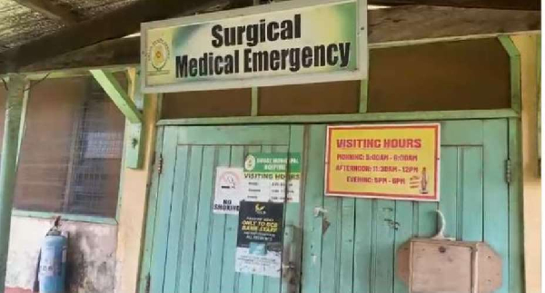 A photo of the frontage of the Volta Regional Hospital