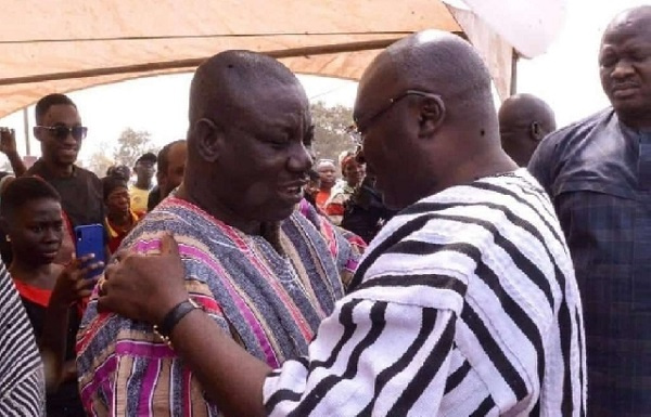 Mahamudu Bawumia, Vice President of Ghana meets Isaac Adongo (left)