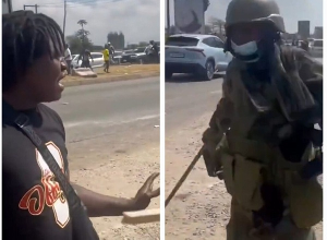 Screenshots from a video of the incident