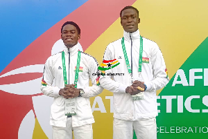Tettey Philip Odjer and Arthur Mahalalel Kwasi have won two medals at the athletics meet