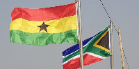 South Africa and Ghana flags