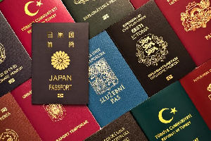 Different colours of passports