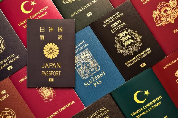 Different colours of passports