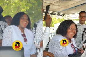 Screenshots of the video of Justice Gertrude Torkornoo in public