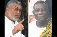 Late Jerry John Rawlings and Atta Mills on a campaign trail